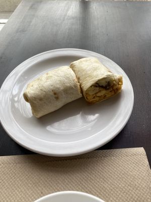 Breakfast burrito  at Lazy Cow Bakery in Seattle