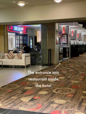 Restaurant is inside Hotel Fullerton, pass the lobby. at Sakura in Fullerton