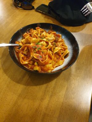 Pasta at Banana Bender Pub in Palmview