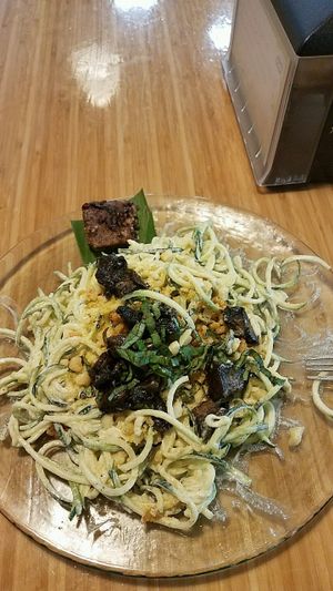 ";Angel Hair"; Zucchini Alfredo  at Choice Health Bar in Lahaina