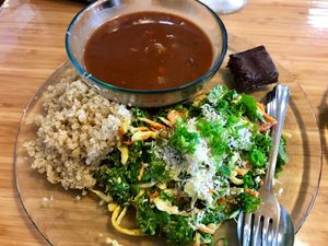Healthy plate lunch  at Choice Health Bar in Lahaina