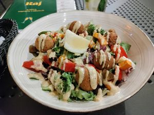 Falafel salad - vegan. at RAJ in Bialystok