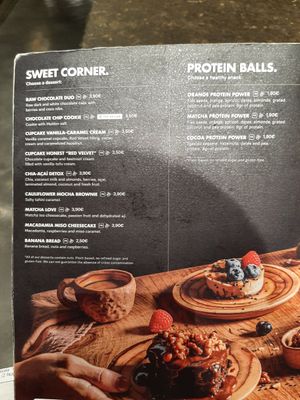 Menu at Honest Greens - Tuset in Barcelona