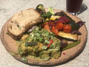 Herb tofu  at Honest Greens - Tuset in Barcelona