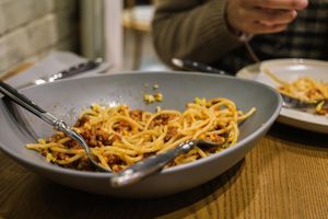 Green Pig Omnipork Bolognese  at The Pizza Pig in New Territories