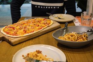 Enjoy~  at The Pizza Pig in New Territories