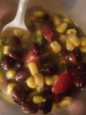 Unknown salad which is delicious! at Carmen's Sabor Latino in Napanoch