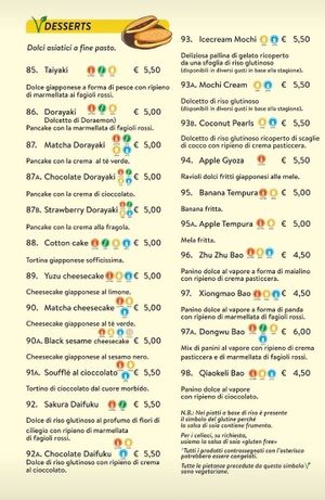 menu 9, all desserts are vegetarian at MIAN Ramen House and more in Cagliari
