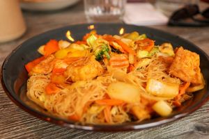 singapore noodles with tofu at LANA in Tralee