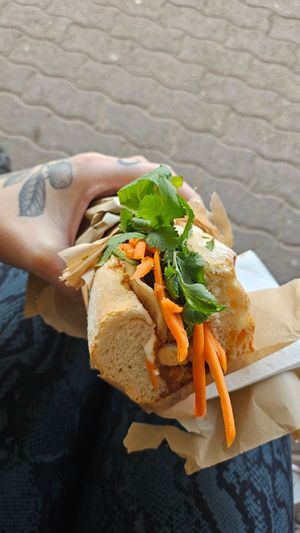 Vegan bahn mi at The Laughing Elephant in Wentworth Falls