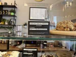 Hazelnut pain au chocolat  at Fika in Bournemouth
