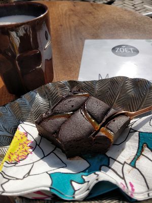Choco-sinaasappel brownie at Zoet in Meppel