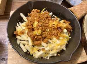 “Meat” and “Cheese” Fries  at Gajimaru in Okinawa