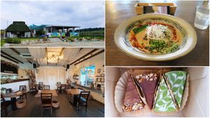 Nice vegan soy spicy ramen and raw cakes! Lovely staff. at Gajimaru in Okinawa