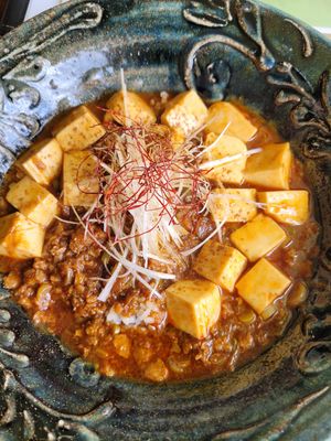 Vegan mapo tofu at Gajimaru in Okinawa