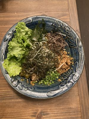 Okinawa-Soba (Soupless)  at Gajimaru in Okinawa