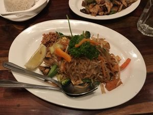 pad thai without egg  at Muang Thai Restaurant in North London