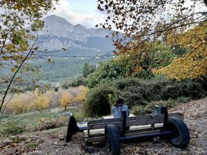Seating and view  at Garden Kitchen Caravan in Antalya