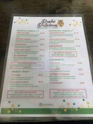 Menu #Veganuary at Dushi Delicious  in Oranjestad