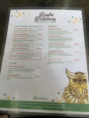 Menu #Veganuary at Dushi Delicious  in Oranjestad