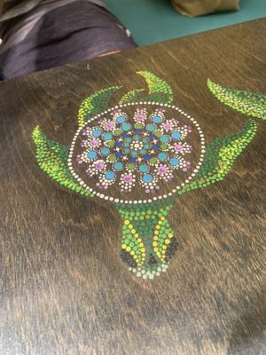 More artistic touches by the owner’s (Ronald) mom.   #Veganuary at Dushi Delicious  in Oranjestad