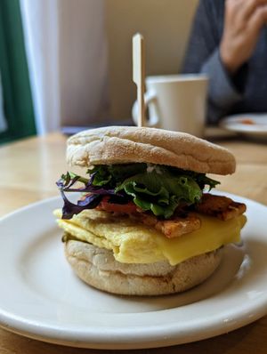 Bacn egg cheez and avo mmmmhmmmmmm! at Wild Chestnut Cafe in Florence