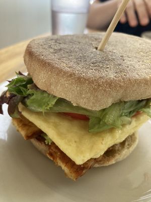 Bacon egg and avo   at Wild Chestnut Cafe in Florence