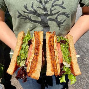 Bacon Cheeseburger Sandwich  at Wild Chestnut Cafe in Florence