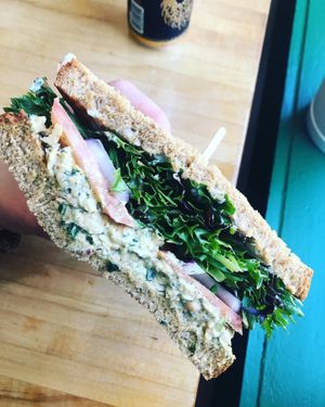 Chickpea salad sandwich   at Wild Chestnut Cafe in Florence