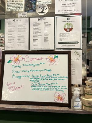 Specials May 31 2025  at Wild Chestnut Cafe in Florence