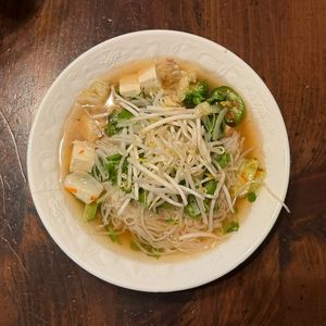 assembled soft tofu pho at home   at Pho 175 in Woodinville