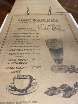 Vegan drinks  at Quyu's Taproom in Jaipur