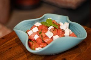 Watermelon & Feta Salad  at Quyu's Taproom in Jaipur