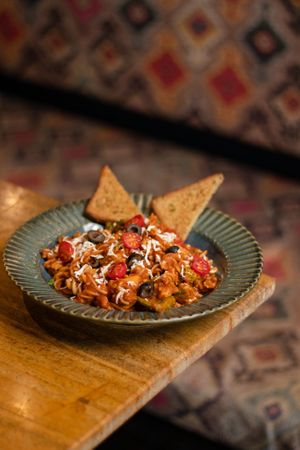 Vegan & Gluten Free Arrabbiata Pasta  at Quyu's Taproom in Jaipur
