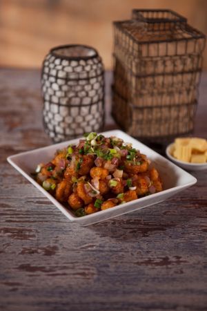 crispy chili baby corn*
vegan
baby corn. onion. green chili. at Inchin's Bamboo Garden in Nashville