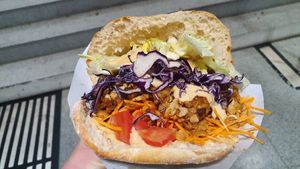 Tempeh Pita at Veganitas Pop Up- Bahnhofplatz  in Zurich