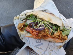Seitan pita at Veganitas Pop Up- Bahnhofplatz  in Zurich