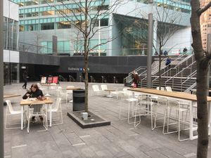 Outdoor seating at Teranga - Midtown in New York City