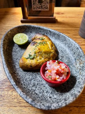 Vegallina empanada  at Salvajes in Cusco