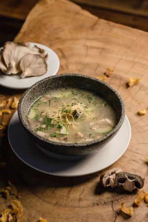 Sopa "La Cariñosa". Verduritas, fideos, especias. at Salvajes in Cusco