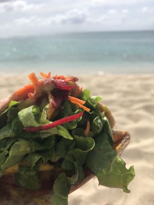 Another beach, another burger.   St. Croix is heaven.   at Lisa's in St Croix