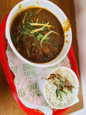 Chana Massala with rice  at Dhaasu in Lima