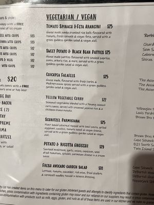 Menu  at Austral Hotel  in Korumburra