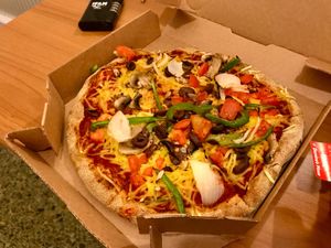 Veggie vegan pizza. at Domino's Pizza in Athens