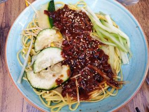 Jjajangmyeon at Restaurante Coreano Gangnam in Sevilla