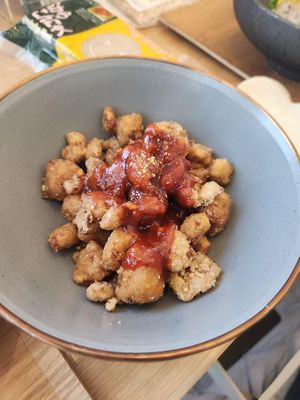 Fries soy meat    at Vegan-Deli Optimist! in Sakura