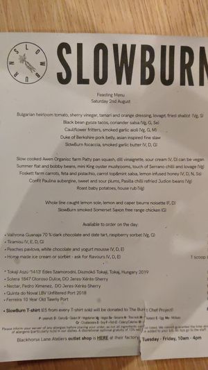  at SlowBurn in East London