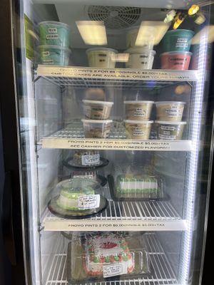 pints and cakes including some vegan options   at Skinny D's Yogurt in Mill Creek