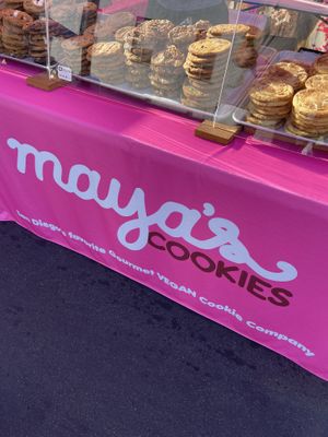 mayas stand  #Veganuary at Hillcrest Farmer's Market in San Diego