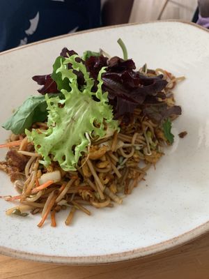 Veggie stir fry with egg  at Koi Cocina Asiatica in Guatape